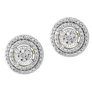 EFFY 14k gold-plated SS Diamond Stud Earrings